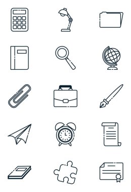 İzole okul simgesi vektör dizaynı