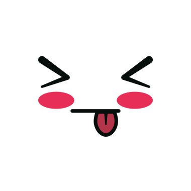 İzole edilmiş kawaii ölü yüz vektör tasarımı