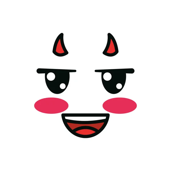 Isolated Kawaii Scared Face Cartoon Vector Design Stock Vector