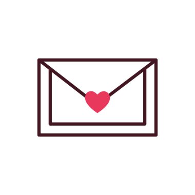 Kalp vektör tasarımlı aşk kartı