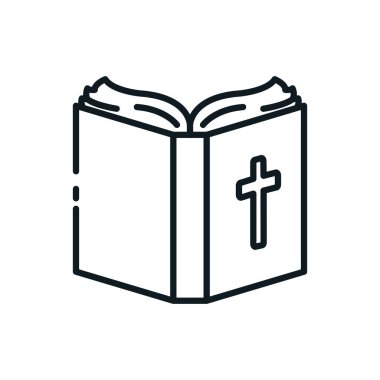 Hıristiyan ve katolik İncil sembolü vektör tasarımı