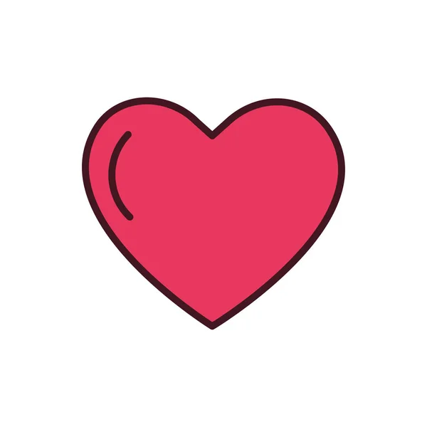 Isolated heart icon vector design — Stock Vector