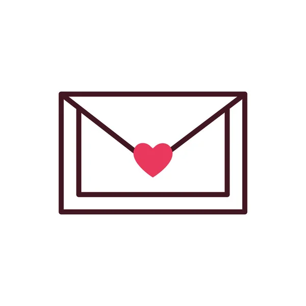 Liefdeskaart met hart vector design — Stockvector