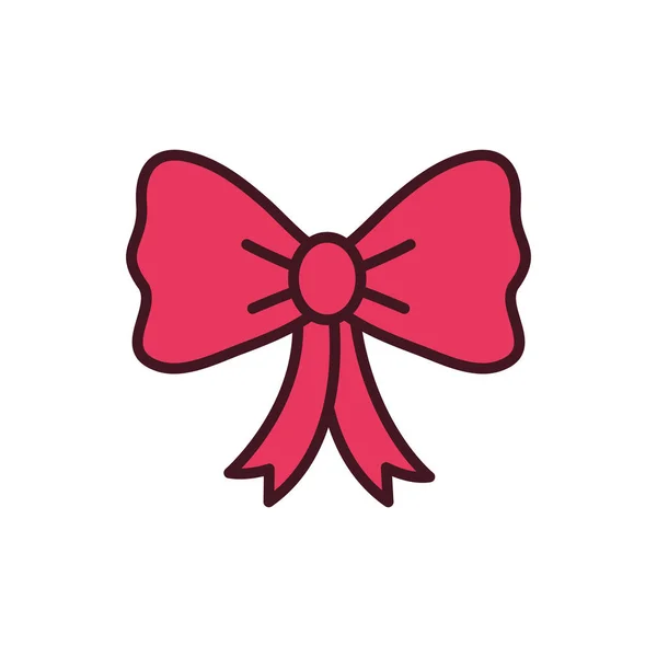 Cadeau rouge avec design vectoriel nœud papillon — Image vectorielle