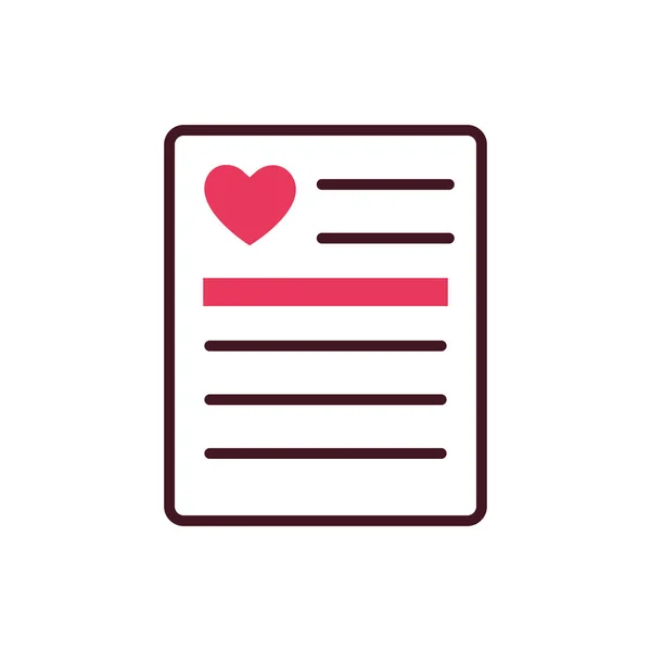 Tarjeta de amor con diseño de vector de corazón — Vector de stock