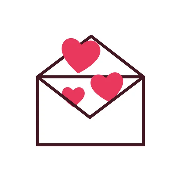 Tarjeta de amor con diseño de vector de corazón — Vector de stock