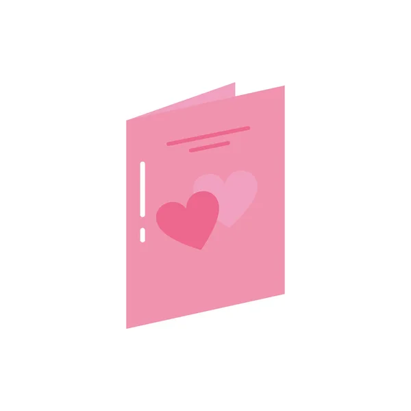 ハートベクトルデザインのラブカード — ストックベクタ