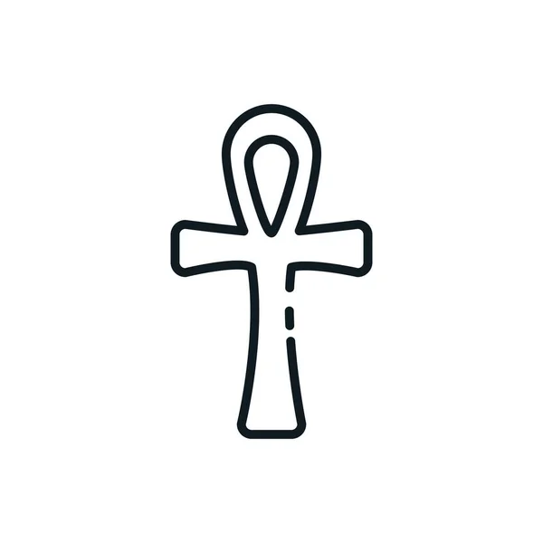 Odizolowana konstrukcja wektora symbolu ankh cross — Wektor stockowy