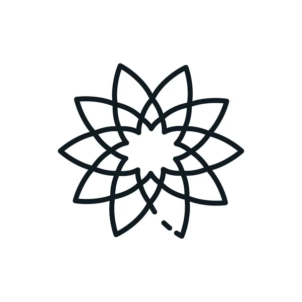 Απομονωμένος σχεδιασμός φορέα φυσικού λουλουδιού — Διανυσματικό Αρχείο