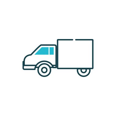 İzole dağıtım kamyonu vektör tasarımı