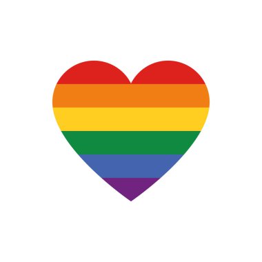 İzole lgtbi kalp vektör tasarımı