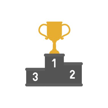 İzole edilmiş kupa ikonu vektör tasarımı