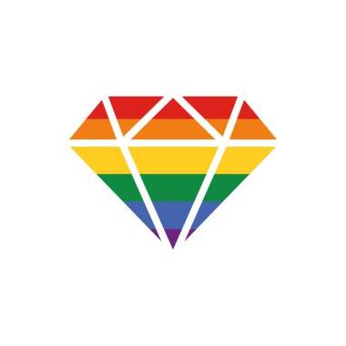 İzole lgtbi elmas vektör tasarımı