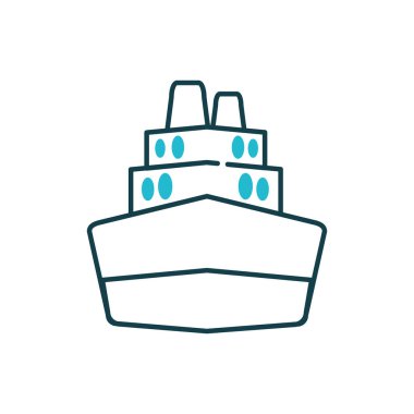 İzole edilmiş gemi araç vektör tasarımı