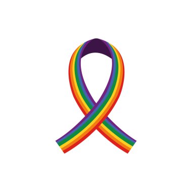 İzole lgtbi kurdele vektör tasarımı