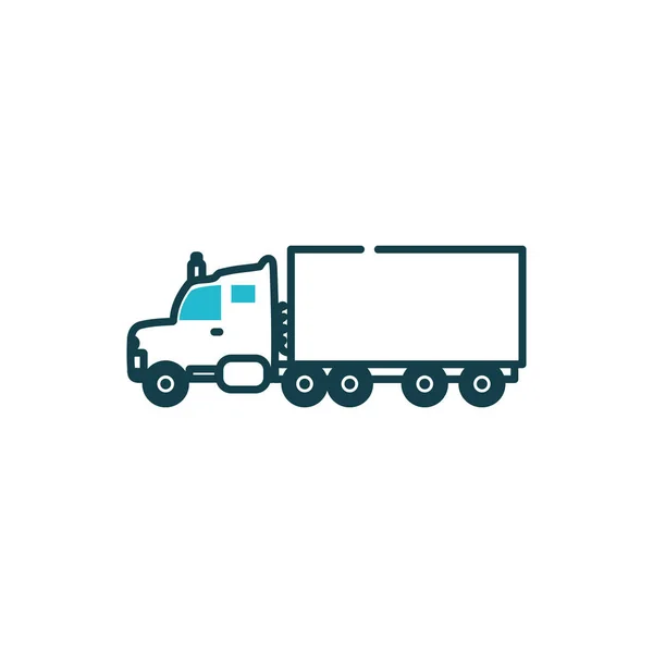 Geïsoleerde levering vrachtwagen vector ontwerp — Stockvector