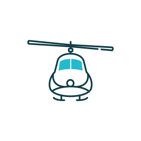 Design de vetor de ícone de helicóptero isolado — Vetor de Stock