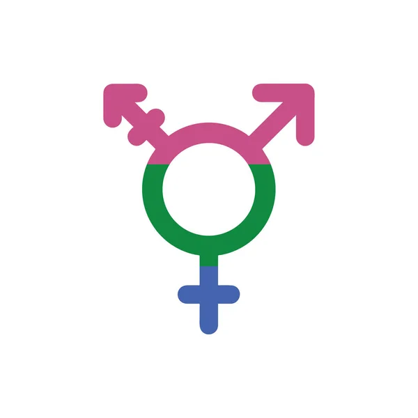 Isolato transgender simbolo vettoriale design — Vettoriale Stock