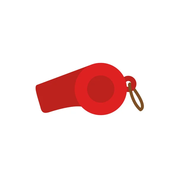 孤立的运动红色哨子矢量设计 — 图库矢量图片