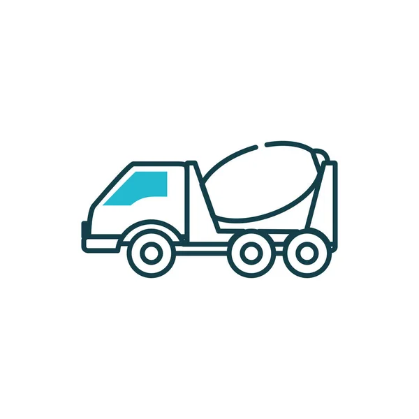 Geïsoleerde constructie cement mixer truck vector ontwerp — Stockvector