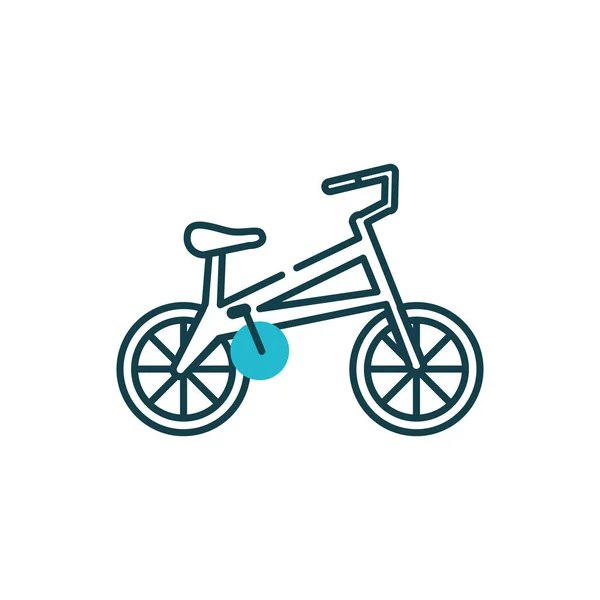 Icono de bicicleta aislada vector de diseño — Vector de stock