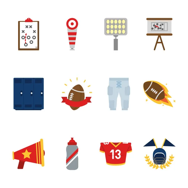 American Football Icon Set vector ontwerp — Stockvector