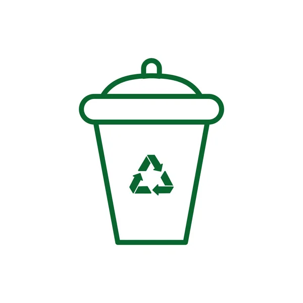 Isolated recycle trash vector design — Stock Vector