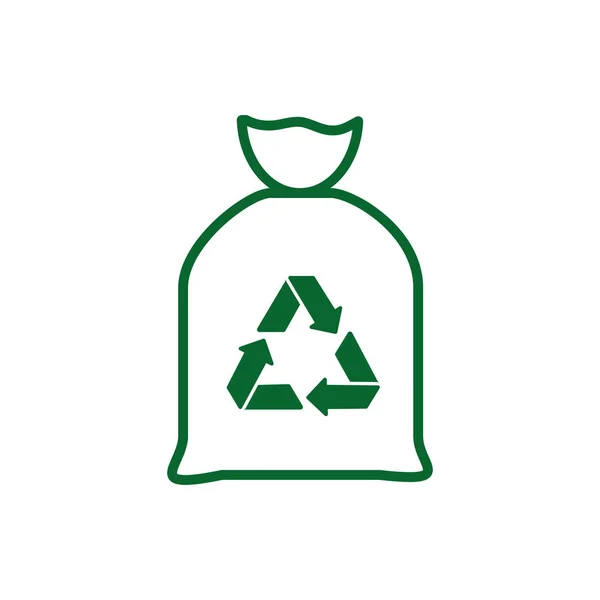 Conception isolée de vecteur de sac de recyclage — Image vectorielle