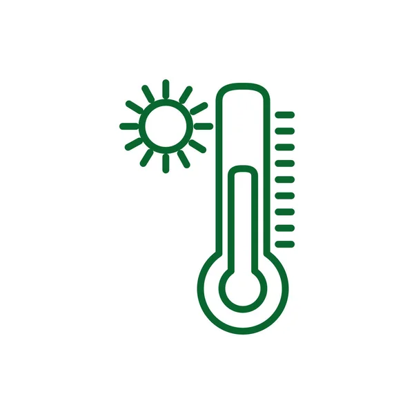 Isolerad sol- och termometervektordesign — Stock vektor