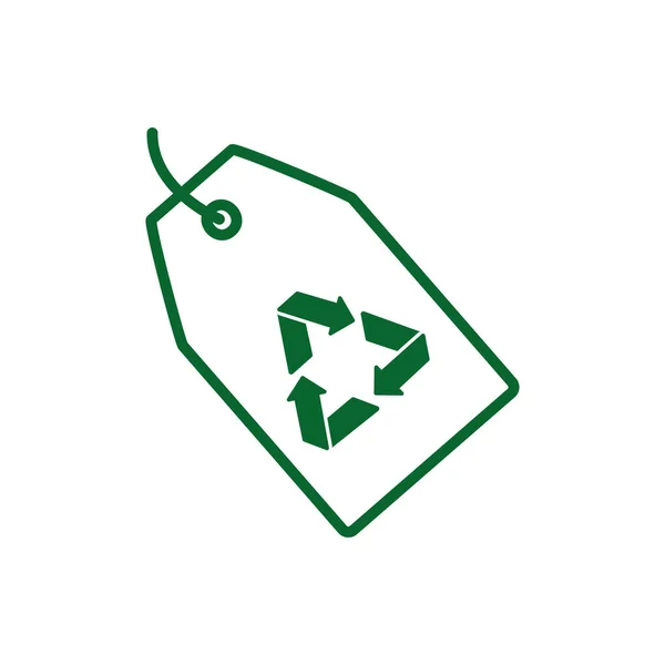 Isoliertes Recycling-Etikettenvektordesign — Stockvektor