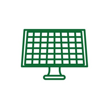 İzole güneş paneli vektör tasarımı