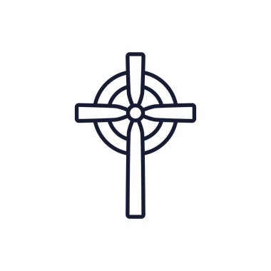 Hıristiyan ve Katolik haç sembolü vektör tasarımı