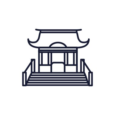 İzole edilmiş Budizm kilise vektör tasarımı