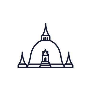 İzole İslam kilisesi vektör tasarımı