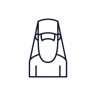 Ortodoksi insan avatar vektör tasarımı