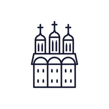 İzole edilmiş ortodoksi kilise vektör tasarımı