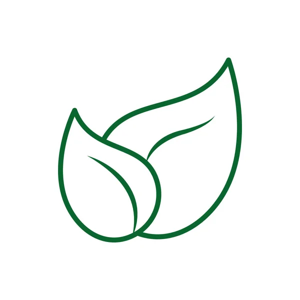 Isolato disegno vettoriale foglie naturali — Vettoriale Stock