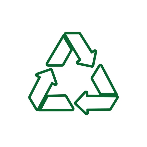 Isoliertes Recycle-Zeichen-Vektor-Design — Stockvektor