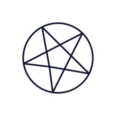 İzole edilmiş satanizm sembolü vektör tasarımı