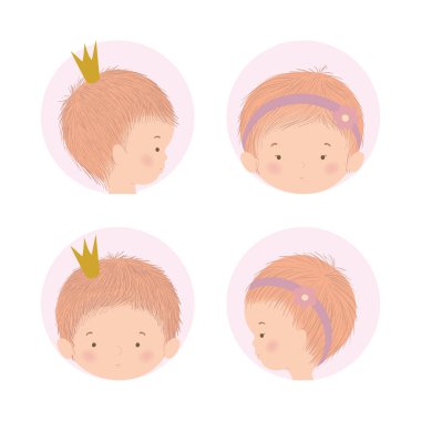 Bir dizi şirin bebek vektör tasarımı