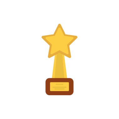 İzole edilmiş altın yıldız kupa vektör tasarımı