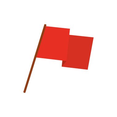 İzole edilmiş yarış bayrağı taşıyıcı tasarımı