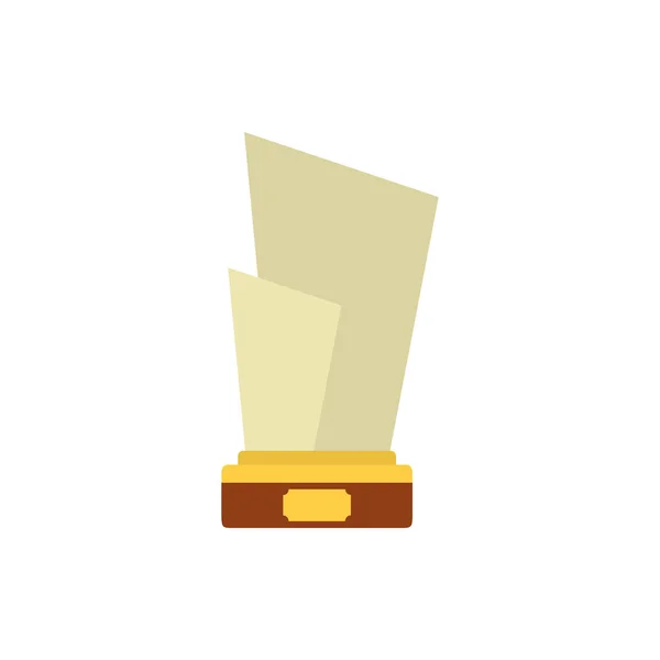 Geïsoleerd goud en witte trofee vector ontwerp — Stockvector
