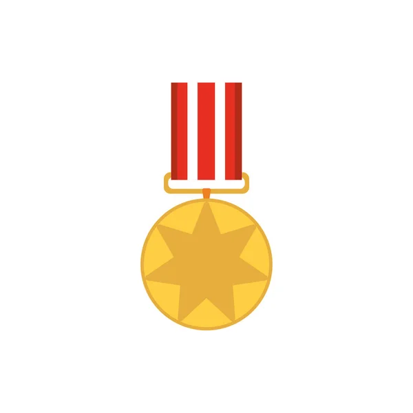 Diseño vectorial de medalla de oro aislado — Archivo Imágenes Vectoriales