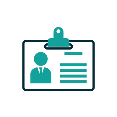 İzole ofis kimlik kartı vektör tasarımı