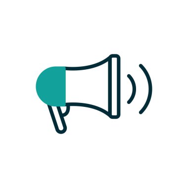 İzole edilmiş megafon ikon vektör tasarımı