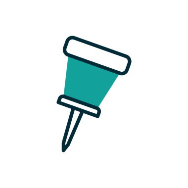 İzole edilmiş kağıt pin vektör tasarımı