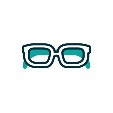 İzole edilmiş gözlük simgesi vektör tasarımı