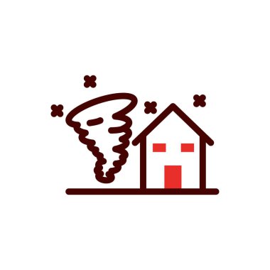 İzole ev ve hortum vektör tasarımı