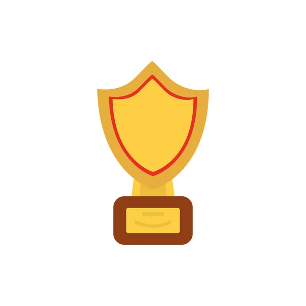 Isolato oro scudo trofeo disegno vettoriale — Vettoriale Stock